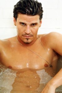 David Boreanaz in the tub.