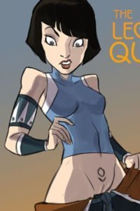 Quorra wears Korra's tribal outfit and find her iso mark in a very private place.