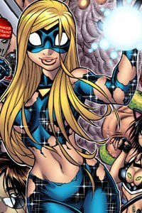 The blonde superpowered queen of post-human bondage: Empowered.